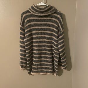 SHEIN Striped Cowl Neck Sweater